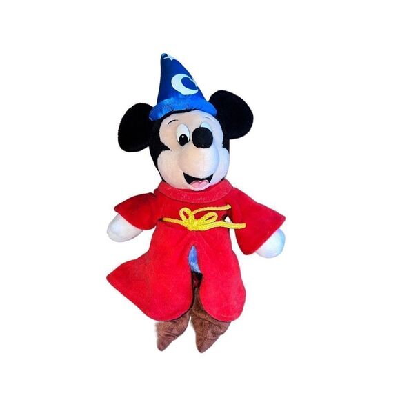 Disney World Classic Fantasia Sorcerer Mickey 12” Stuffed Plush Animal Wizard - Picture 7 of 8